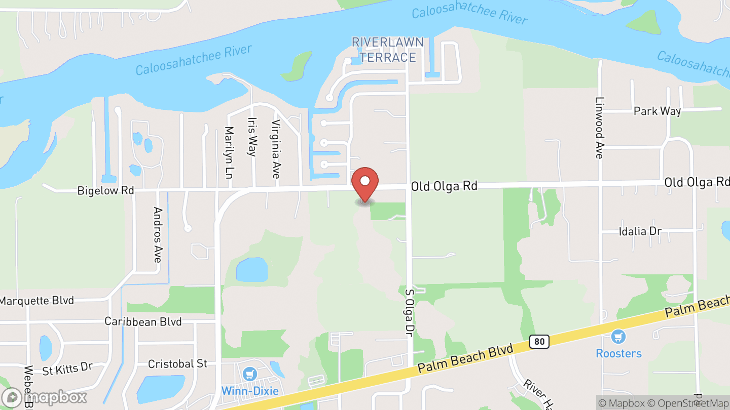 Map showing where Organic Gardening in SWFL 101  meets